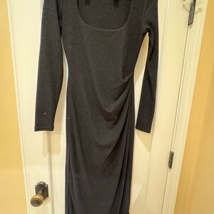 Acler Charcoal Long Sleeve Dress